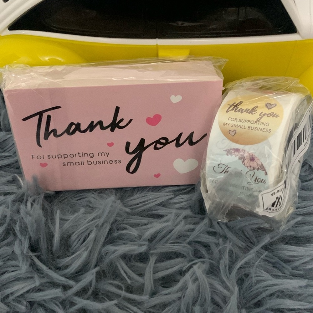 100pc thank you cards & 500pc stickers - Picture 3 of 9